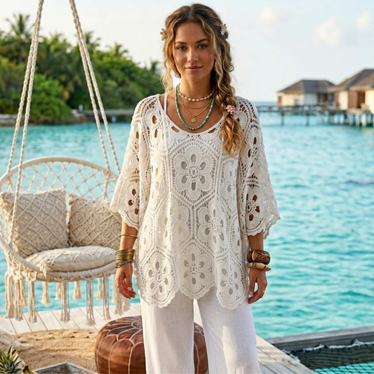 Floral Crochet 2-In-1 Top