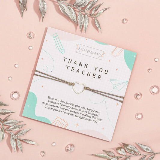 Thank you teacher bracelet. Gift box is available to add